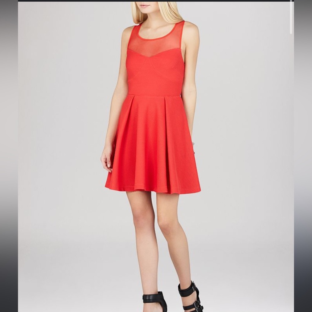 BCBGeneration Women's Empire Dress with Back Tie, Passion, 2